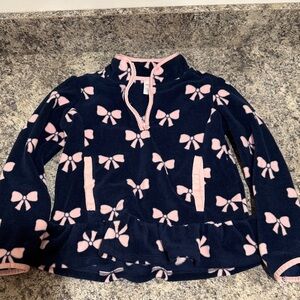 Gymboree Navy and Pink Fleece Pullover size 8. Never worn.